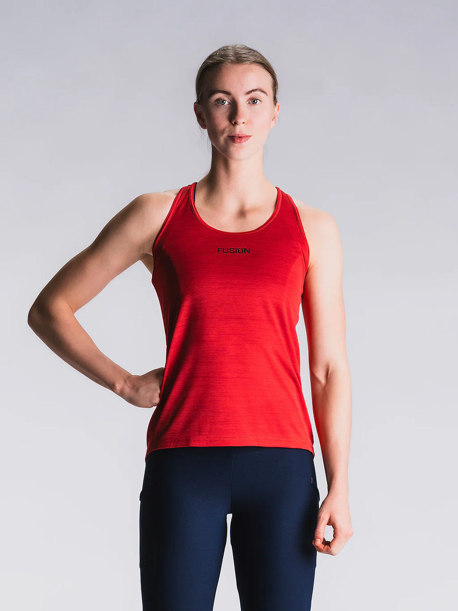 Fusion Womens Training Top - Red – Multisport Online